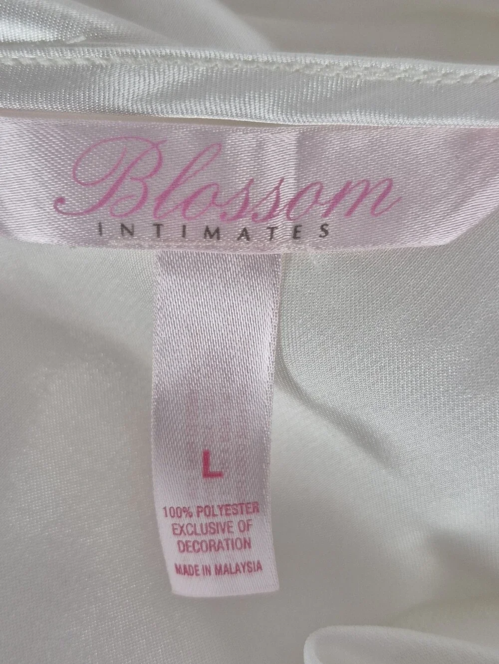 Blossom Intimates Vintage 90s - Y2K Bridal Satin Nightgown - Size L
